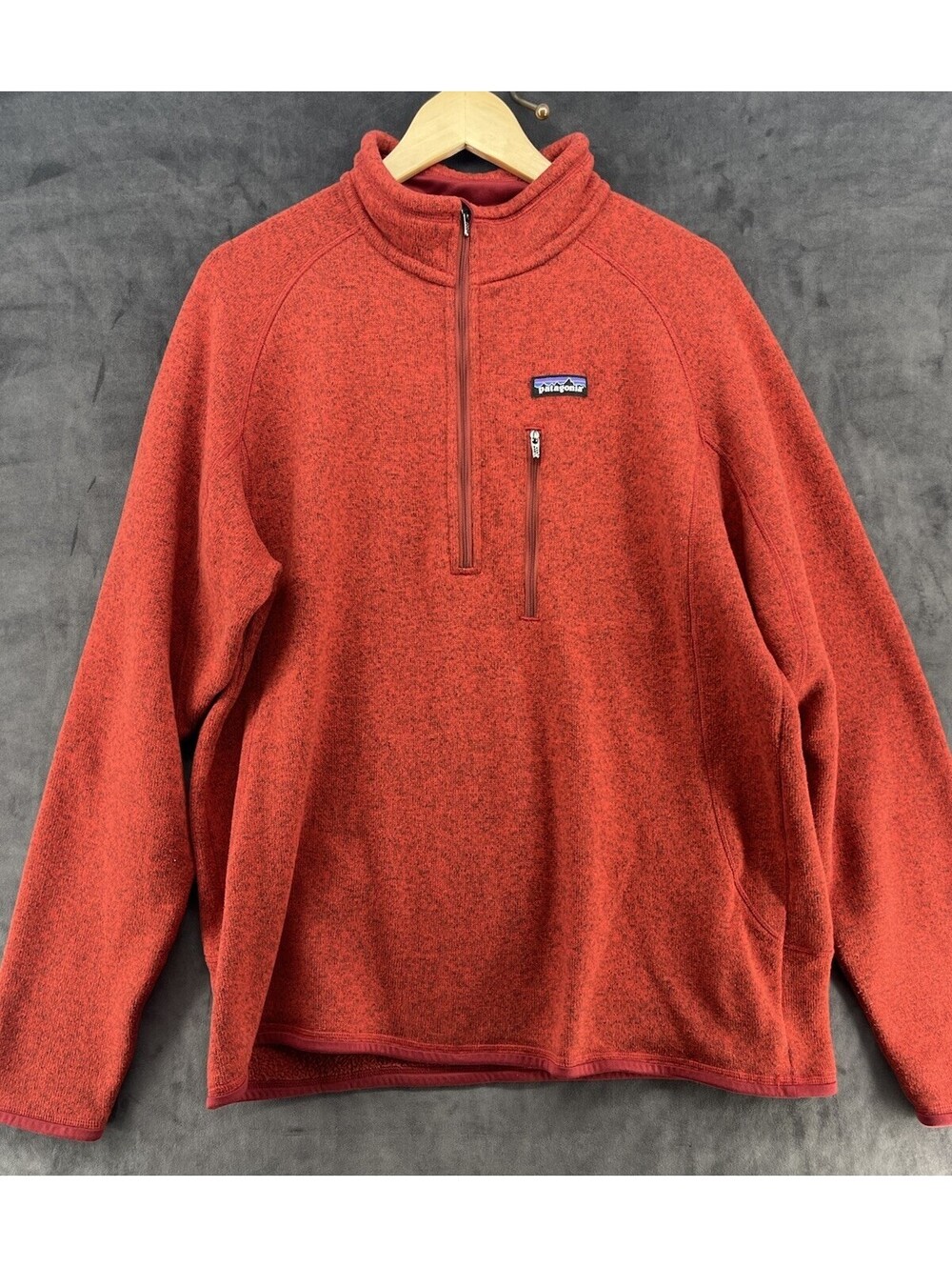 Patagonia Better Sweater 1/4 Zip Fleece Copper Orange Heather Men’s XL